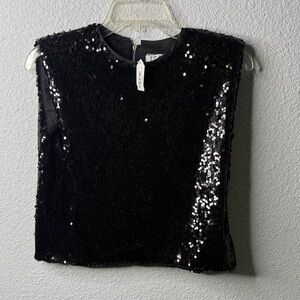 TCEC Black Sequin Blouse